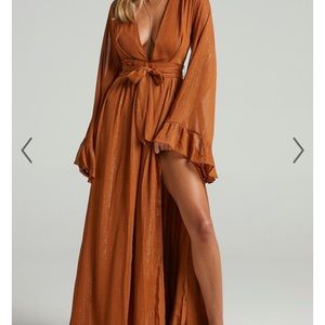 Showpo Rust Maxi Dress